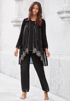 Floral Beaded Pant Set