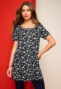 Plus Size Cotton Ultimate Scoopneck Swing Tunic