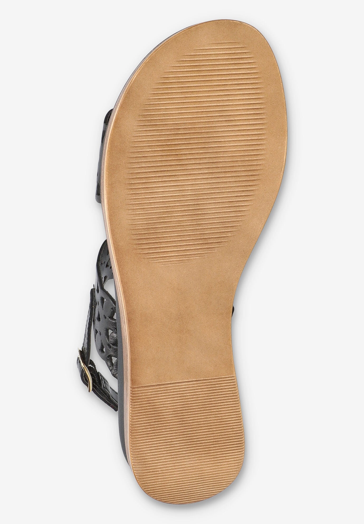 Zoe-Italy Wedge Sandal, BLACK LEATHER, alternate image number 5