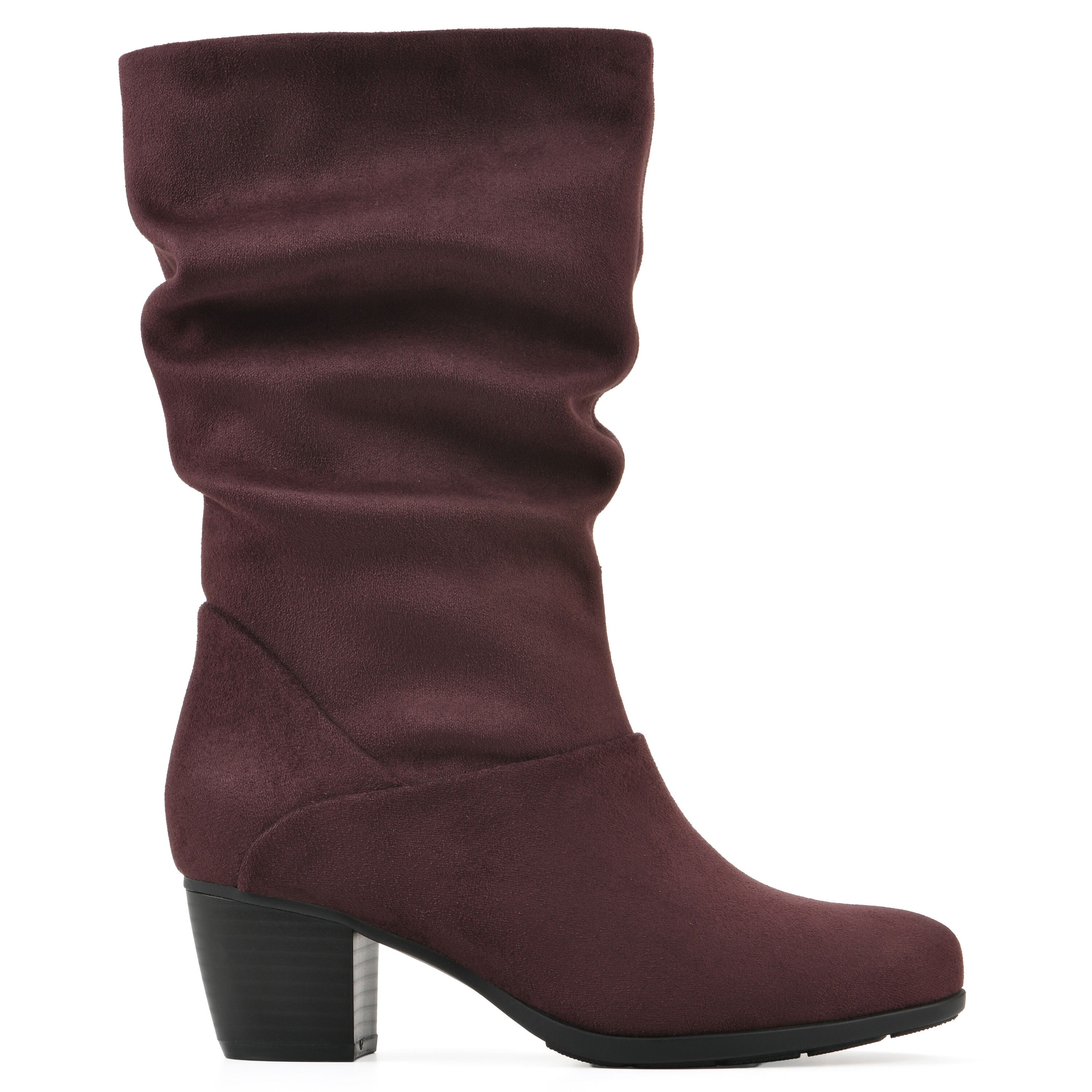 Angelie Mid Shaft Boot, DARK BURGUNDY, alternate image number 2