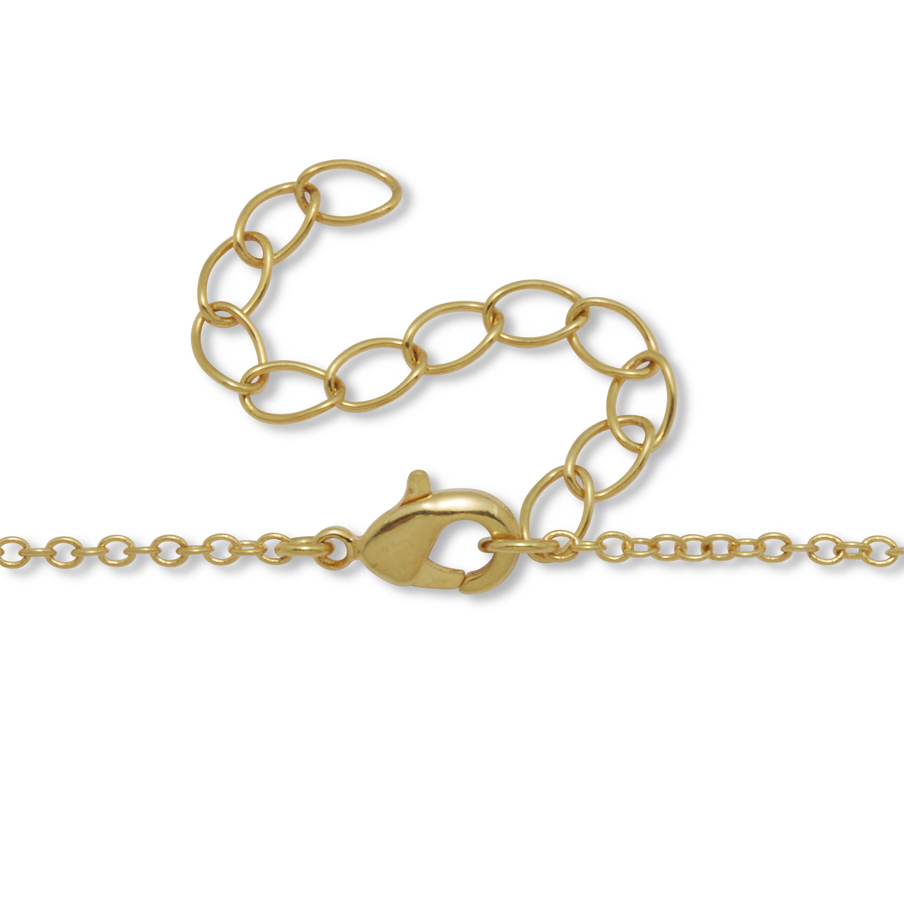 .95 TCW Round Cubic Zirconia 14k Yellow Gold-Plated Cat Necklace 18 to 20-inch, WHITE, on-hover image number 1
