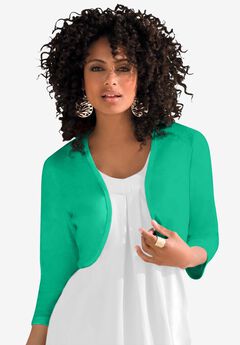 Bolero Cardigan with Three Quarter Sleeves
