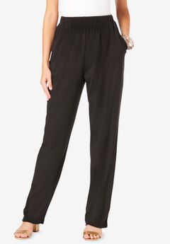 Plus Size Black Ankle Pants