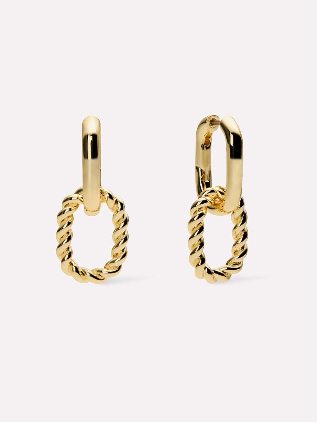 Double Hoop Earrings - Ash Double, GOLD, hi-res image number 0