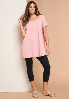 Plus Size Cotton Ultimate Scoopneck Swing Tunic