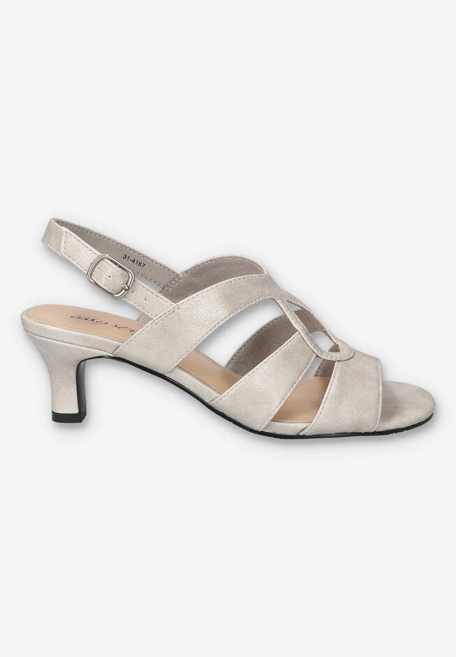 Zella Heeled Sandal, SILVER, alternate image number 2