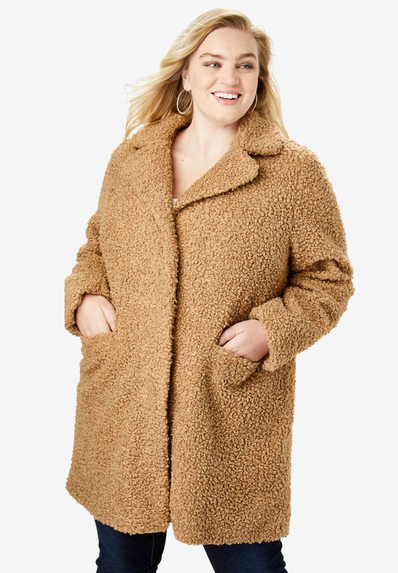 teddy bear coat plus size