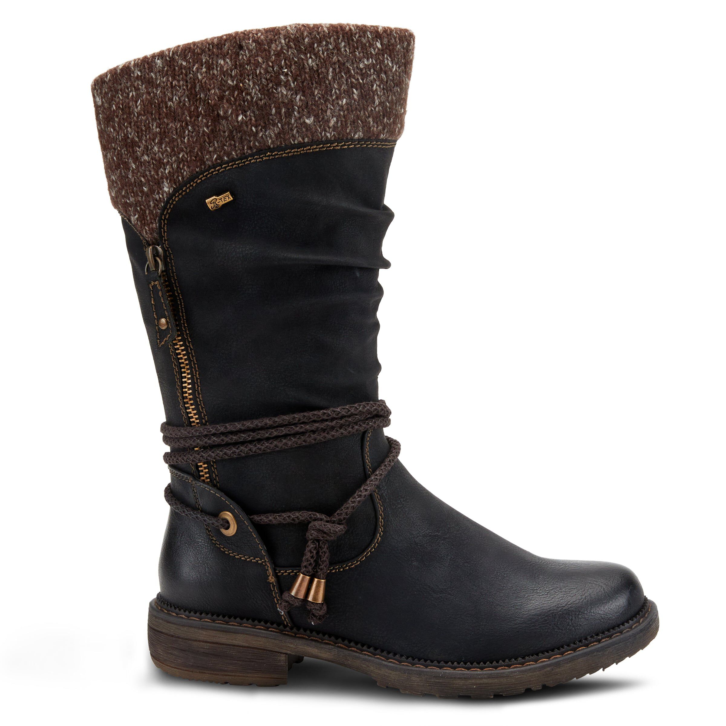 Acaphine Mid Calf Boots, BLACK, alternate image number 4