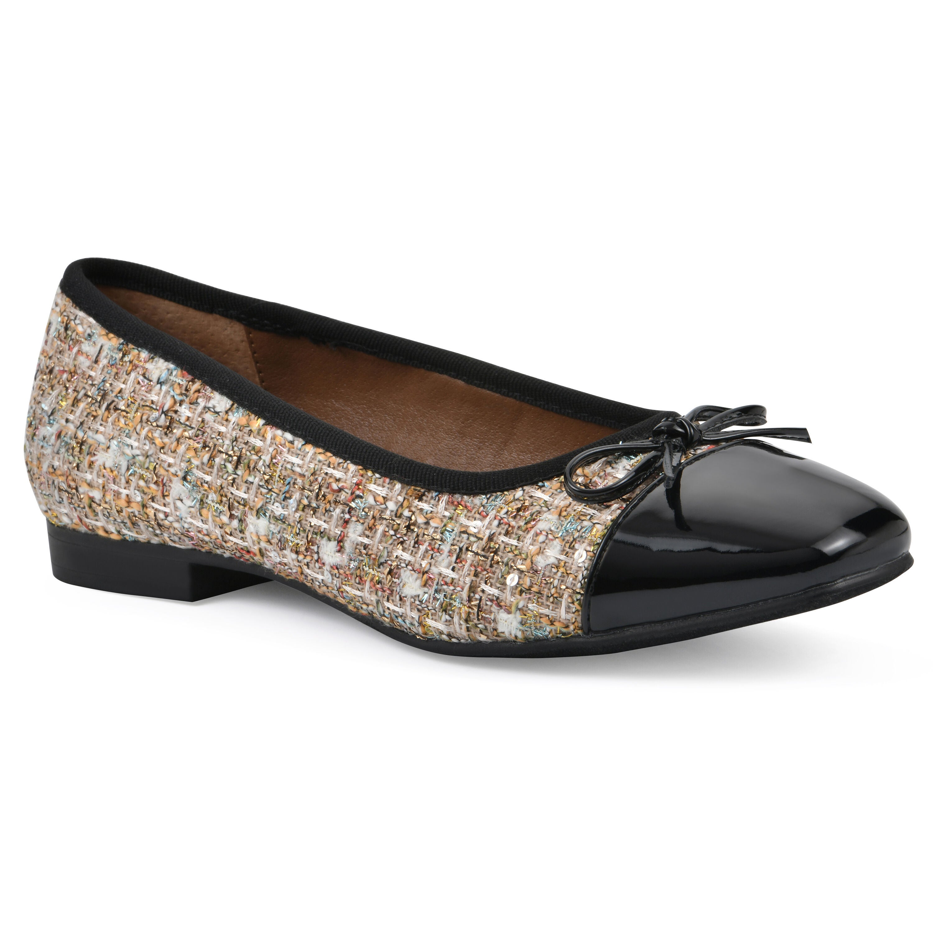 Bocci Ballet Flat - WIDE, BEIGE BOUCLE FABRIC, hi-res image number 0