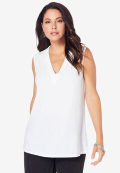 Ultrasmooth® Fabric V Neck Tank