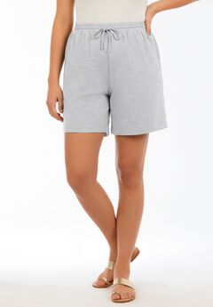Plus Size French Terry Pull-On Drawstring Shorts