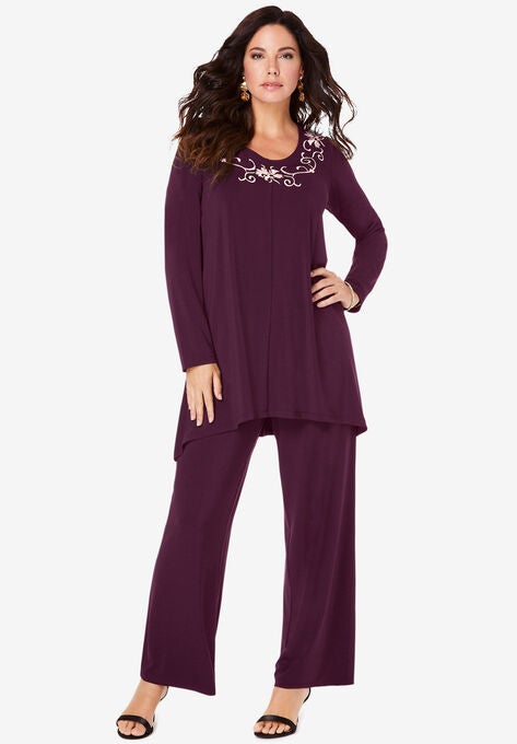 Embroidered Ultrasmooth® Set, BERRY EMBROIDERED SWIRL, hi-res image number null