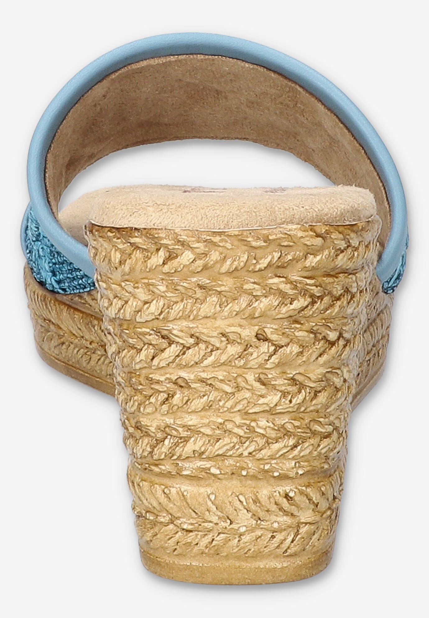 Ricci Wedge Sandal, DENIM RAFFIA FLOWER, alternate image number 4