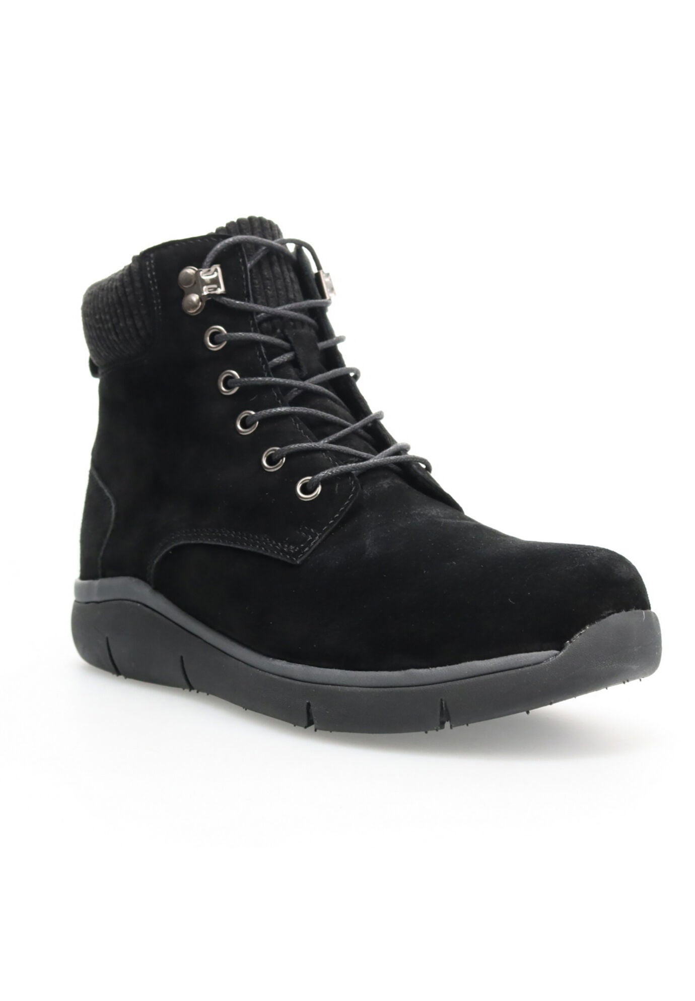 Propet Scarlet Suede Ankle Bootie, BLACK, hi-res image number 0