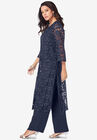 Three-Piece Lace Duster & Pant Suit, , alternate image number null