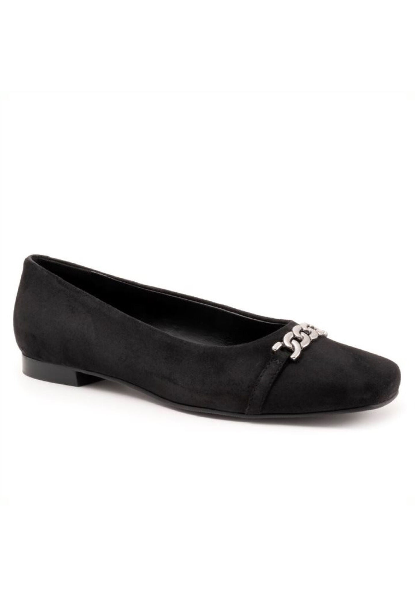 Harmony Dressy Flat, BLACK SUEDE, hi-res image number 0