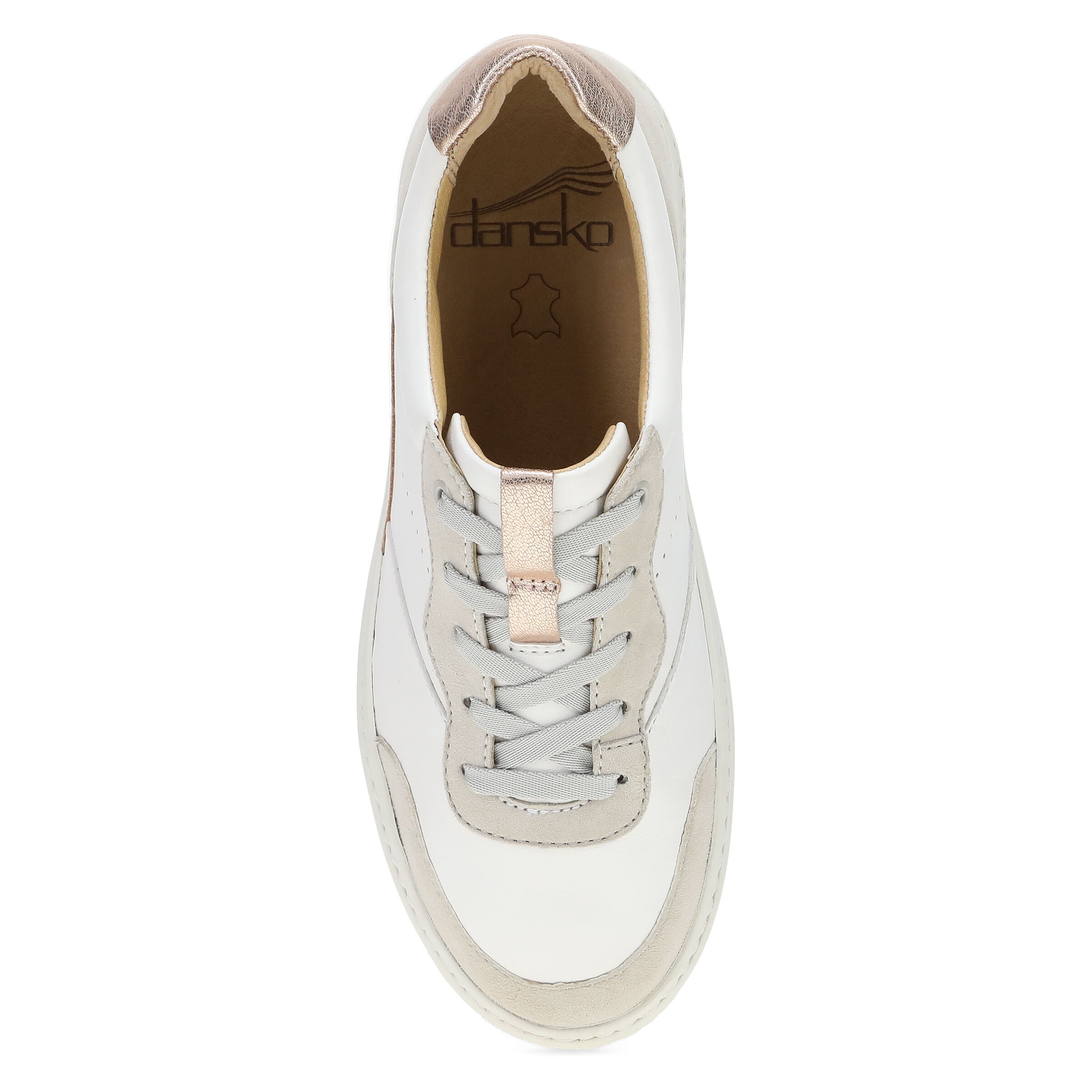 Josey Laceup Sneaker, WHITE ROSE GOLD, alternate image number 5