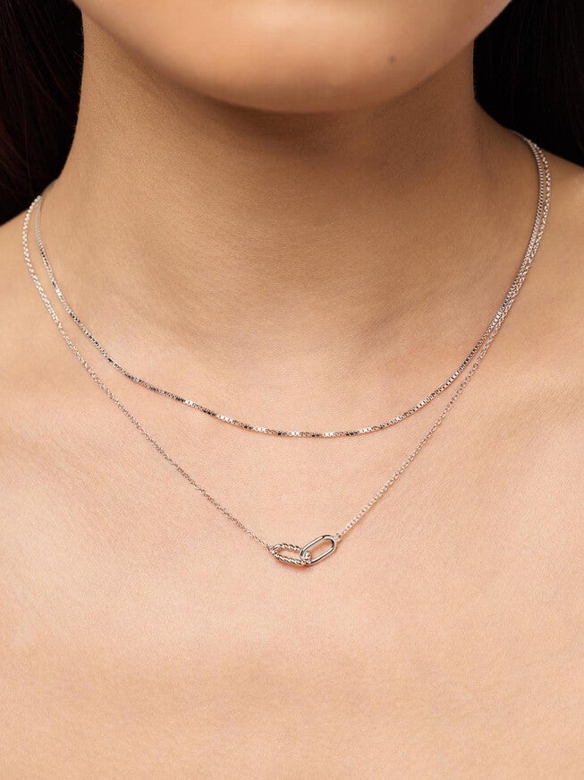 Juniper Silver Pendant Necklace, SILVER, alternate image number 1