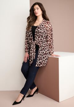 Front-Knot Tie Kimono