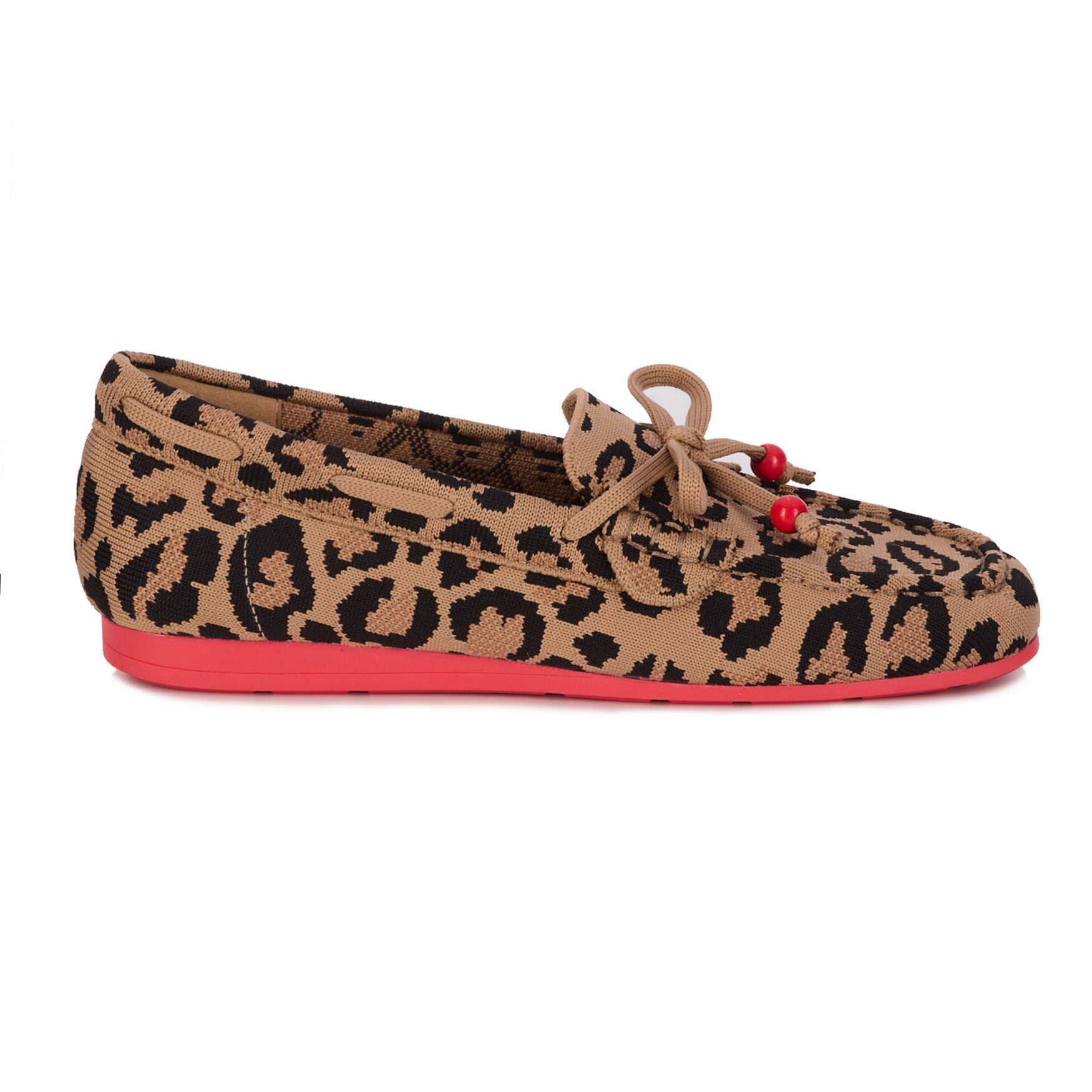 Neve Flat Knit Moccasin, LEOPARD PRINT KNIT, alternate image number 2