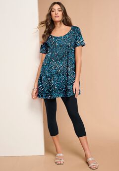 Plus Size Cotton Ultimate Scoopneck Swing Tunic