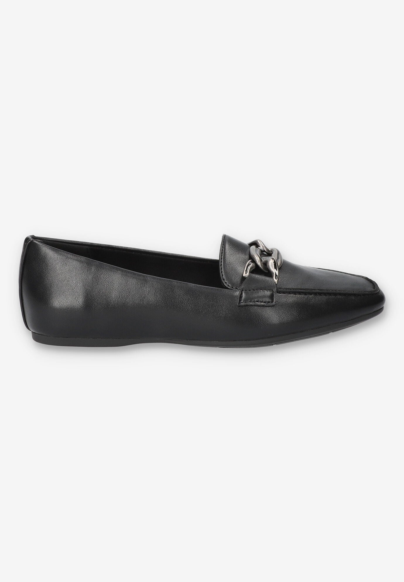 Femi Square Toe Flat, BLACK, alternate image number 2