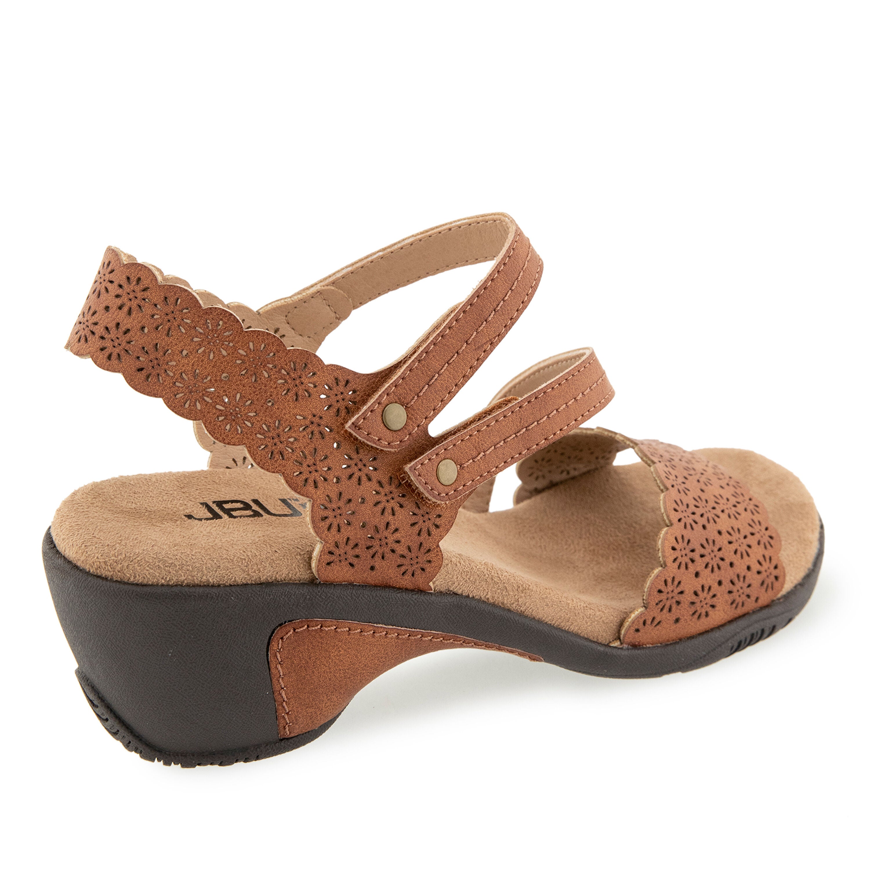 Gracie Hook and Loop Wedge Sandal, WHISKEY, on-hover image number 1