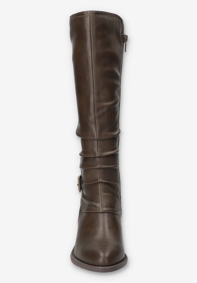 Tenille Plus Wide Calf Boot, BROWN, alternate image number 3
