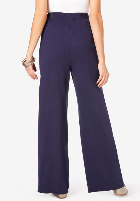 Wide-Leg Soft Knit Pant, , on-hover image number null