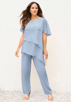 Tiered Short Sleeve Pant Set