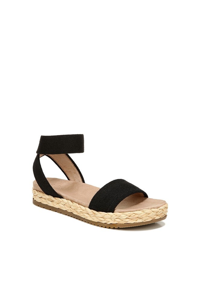 Detail2 Sandal , BLACK ELASTIC, hi-res image number null
