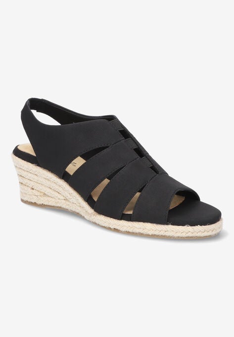 Aziza Espadrille, BLACK LINEN PRINT, hi-res image number null