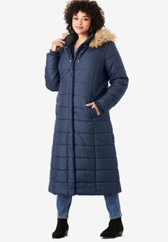 Faux Fur Trim Wool Blend Coat By Ellos Plus Size Coats Jackets