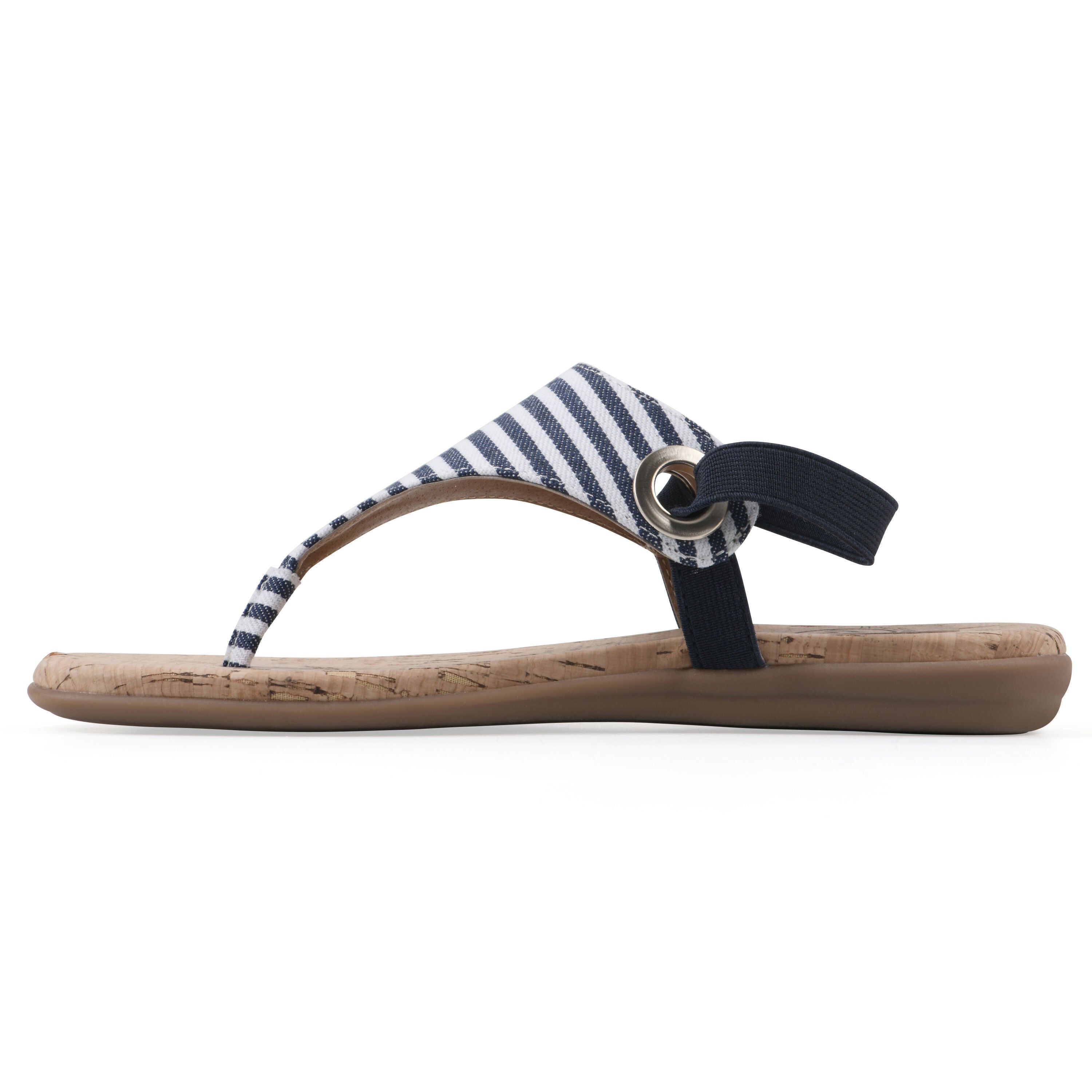 Lifeway Sling back sandal, NAVY WHITE STRIPE, alternate image number 3