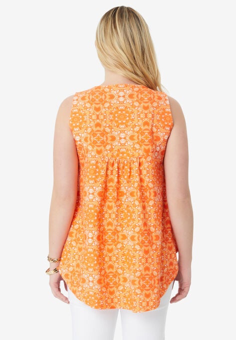 Cutout Swing Tunic Tank, , on-hover image number null