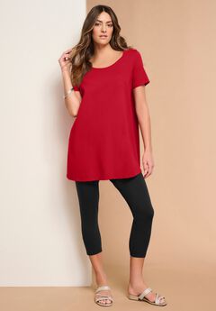 Plus Size Cotton Ultimate Scoopneck Swing Tunic