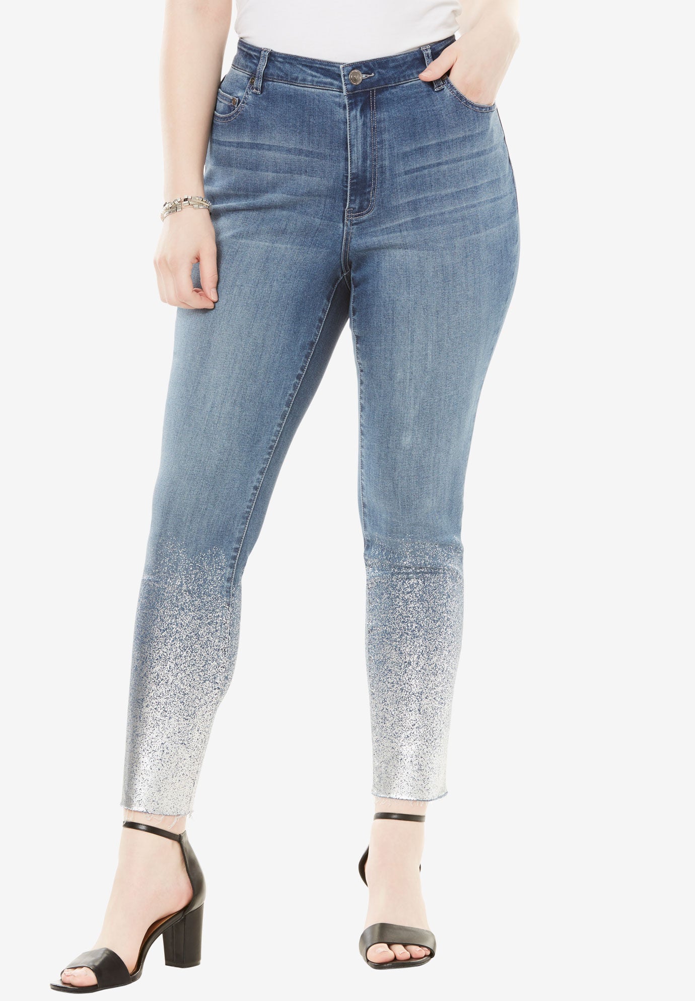 Foil Print Skinny Jean Roaman's