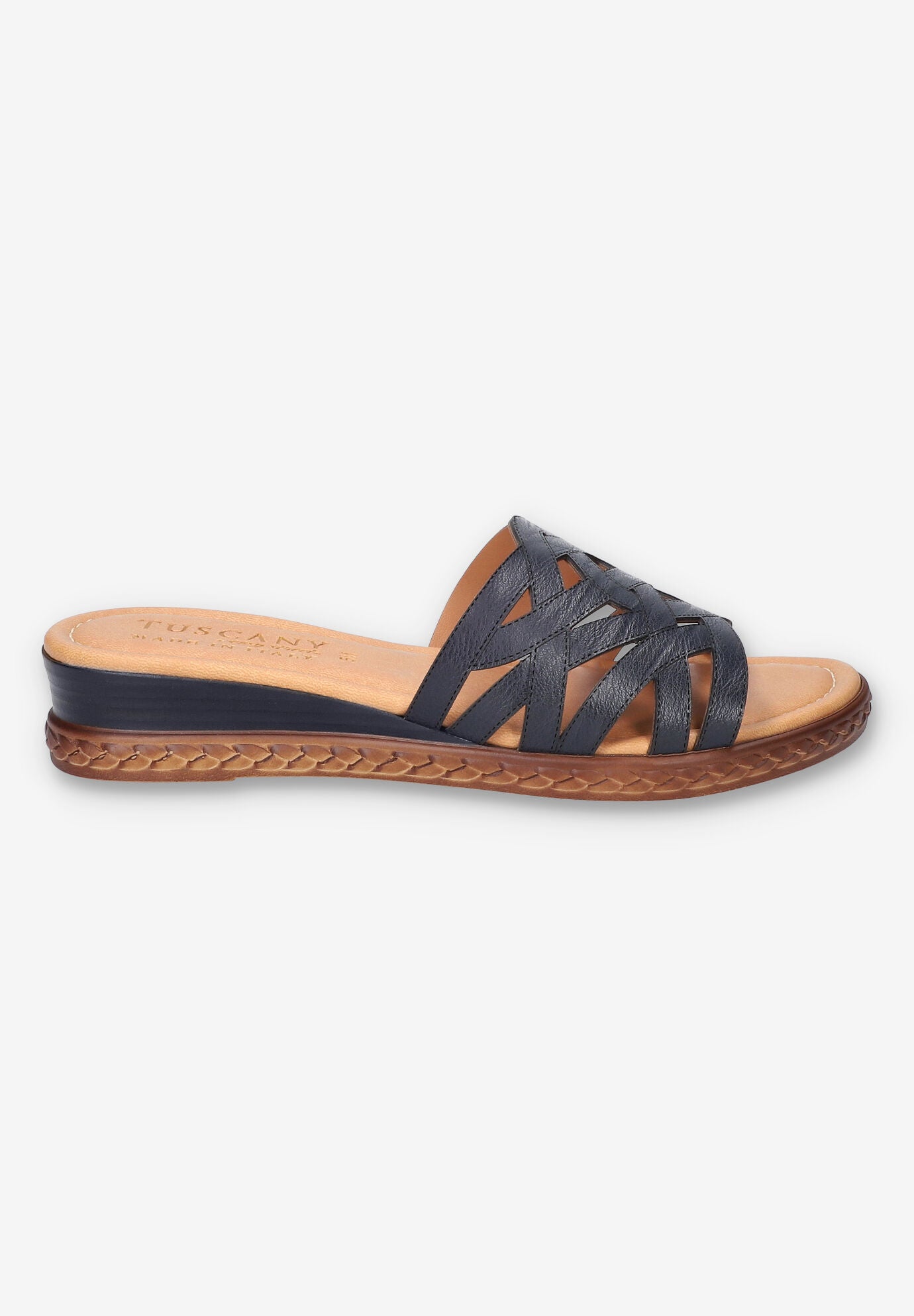 Edda Wedge Sandal, NAVY, alternate image number 2