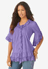 Whitney Lace Shirt, VINTAGE LAVENDER, hi-res image number null