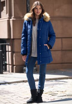 Plus Size Classic Length Puffer Coat