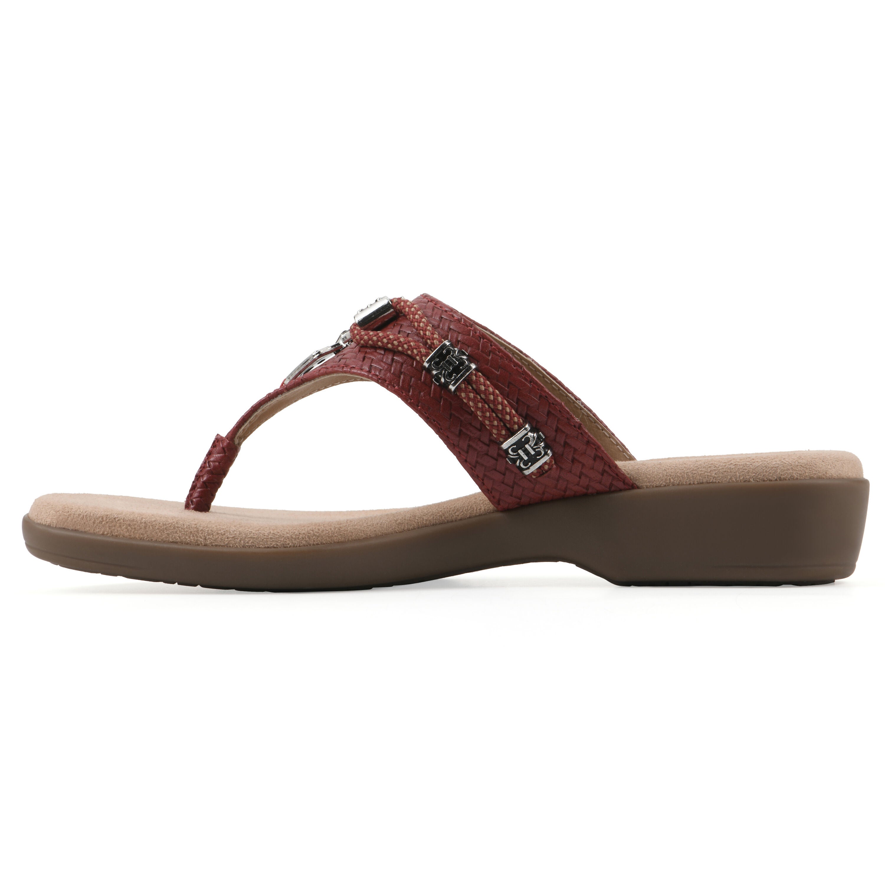 Bainah Thong Sandal, RED WOVEN, alternate image number 3
