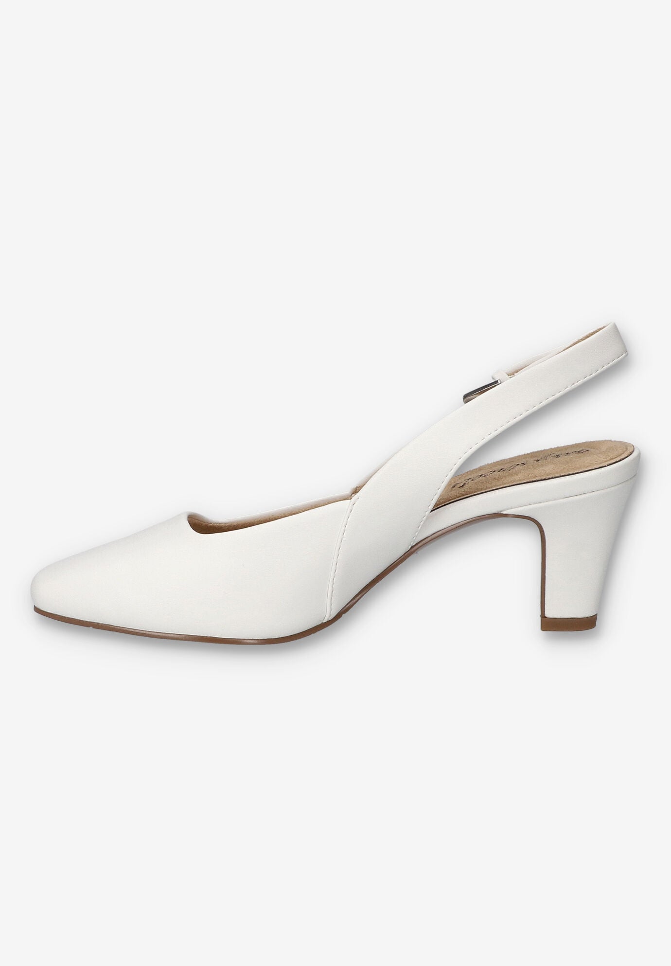 Ritsa Square Toe Slingback Pump, WHITE, alternate image number 4