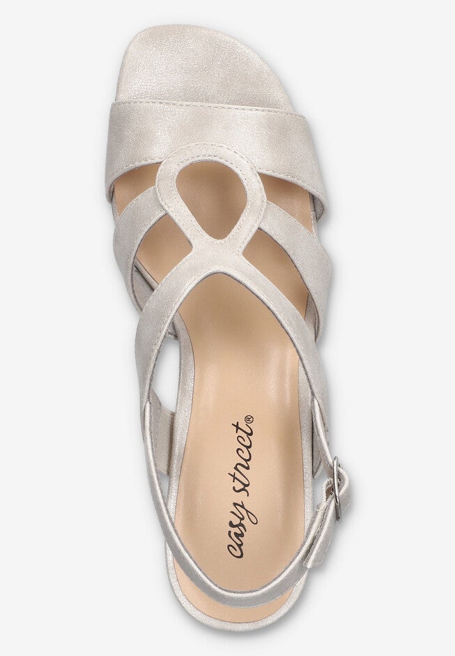 Zella Heeled Sandal, SILVER, alternate image number 6