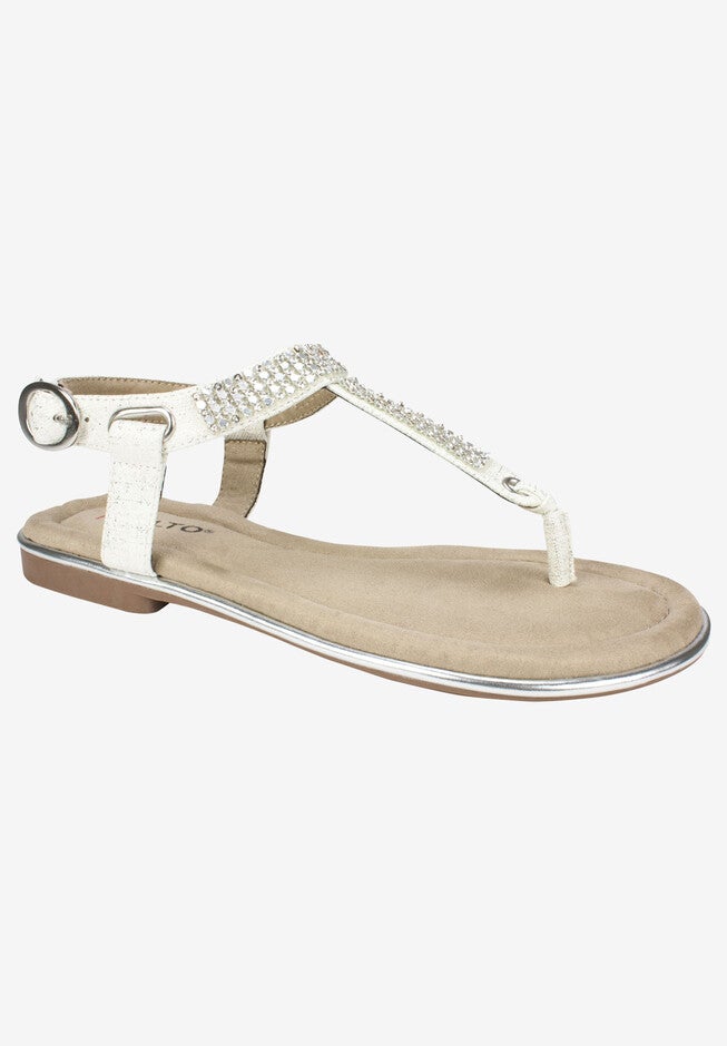 Zora Sandal , WHITE METALLIC SMOOTH, hi-res image number null