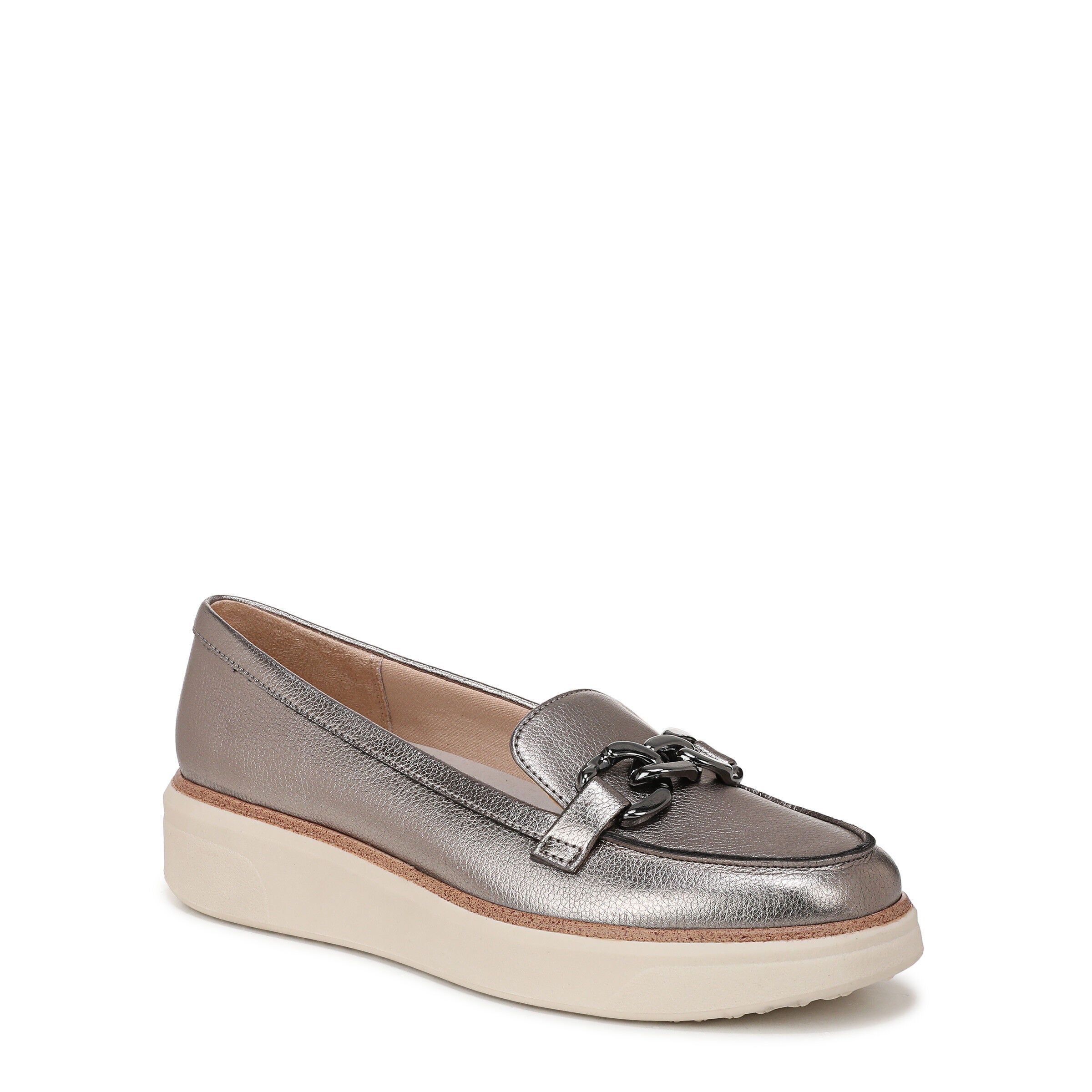 Chelsea Bit Platform Loafter, PEWTER GREY LEATHER, hi-res image number 0
