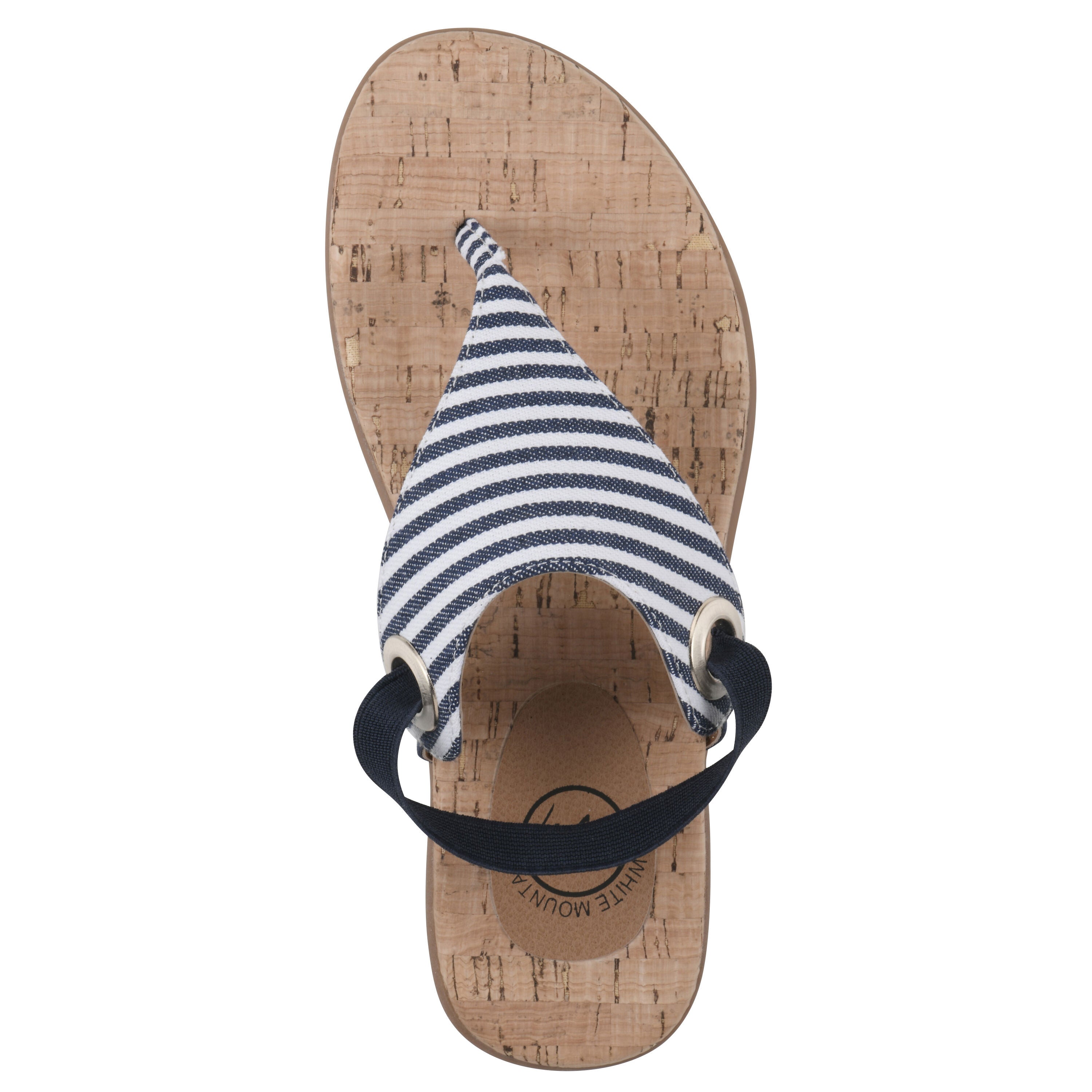 Lifeway Sling back sandal, NAVY WHITE STRIPE, alternate image number 4