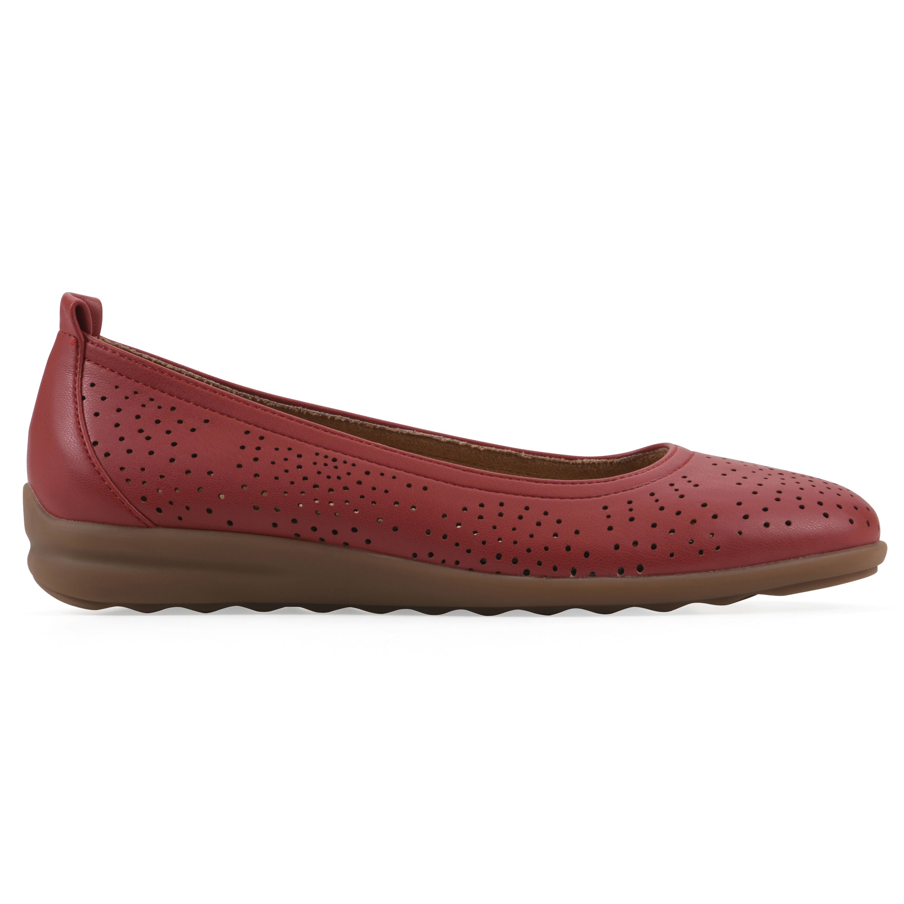 Cortney Ballet Flat, RED SMOOTH, alternate image number 2