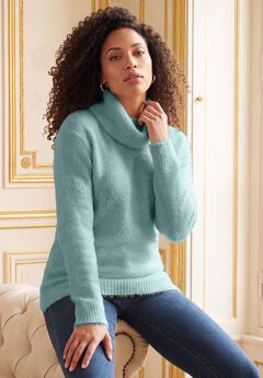 Eyelash Cowl Neck Sweater