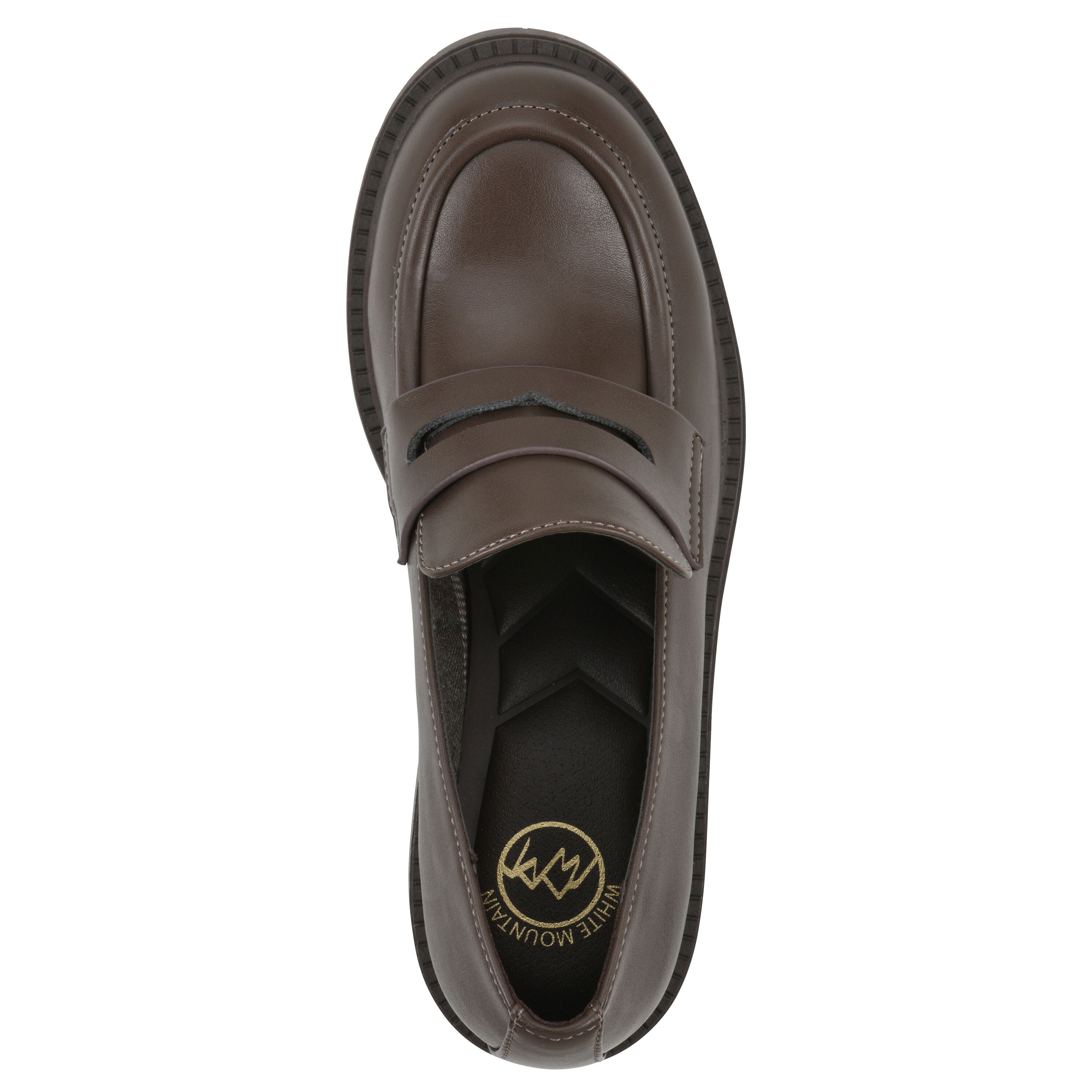 Brigetty Heeled Penny Loafer, BROWN SMOOTH, alternate image number 4