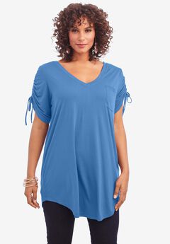Ruched Sleeve Ultra Femme Tunic
